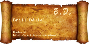 Brill Dániel névjegykártya